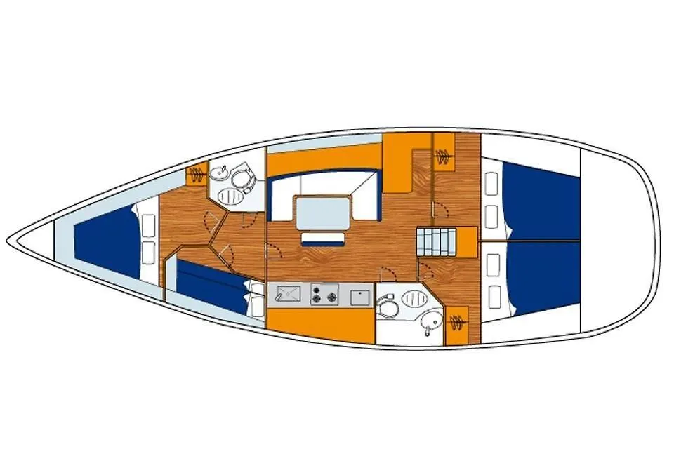 מלון פלמה דה מיורקה Velero Beneteau Cyclades 43.4 ספינת מלון